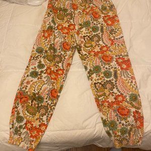 Urban Outfitters floral corduroy joggers